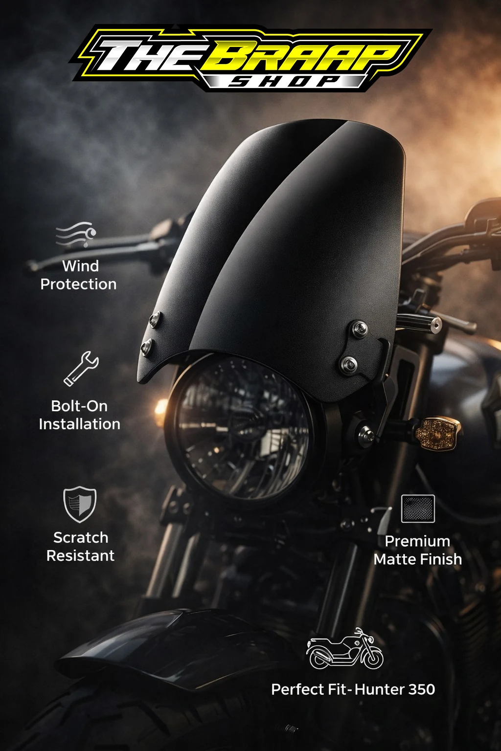 Motorcycle product advertising poster