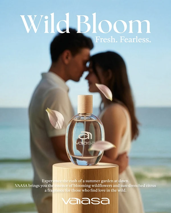 Lifestyle fragrance campaign artwork